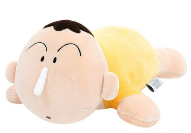 Shinchan 蠟筆小新 迷你麻糬身體抱枕, 寶寶阿呆, 1個, 13cm