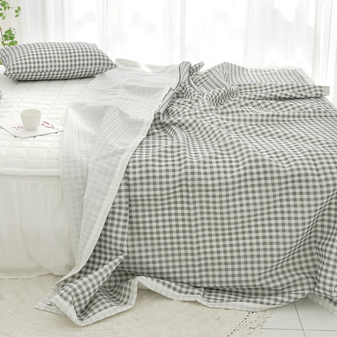 스코홈 나의 캔디 시어서커 여름 양겹이불, 캔디 그레이