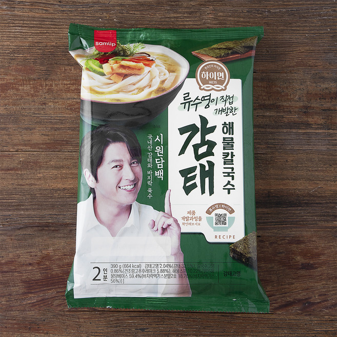 삼립 하이면 감태 해물 칼국수 2인분, 390g, 1개