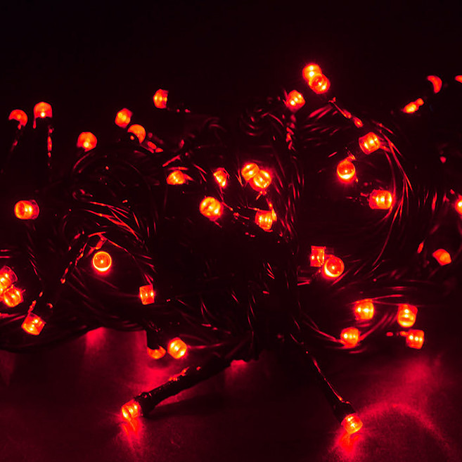 지아이비 LED 은하수전구 288구 DC24V 24m, 검정(선), 빨강(전구), 1개