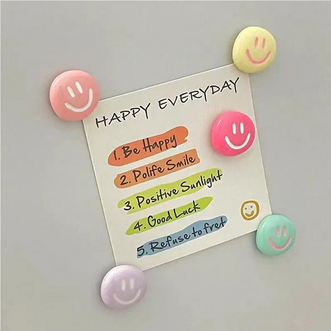 러블리팜 냉장고자석 5종 세트, 웃어요 스마일