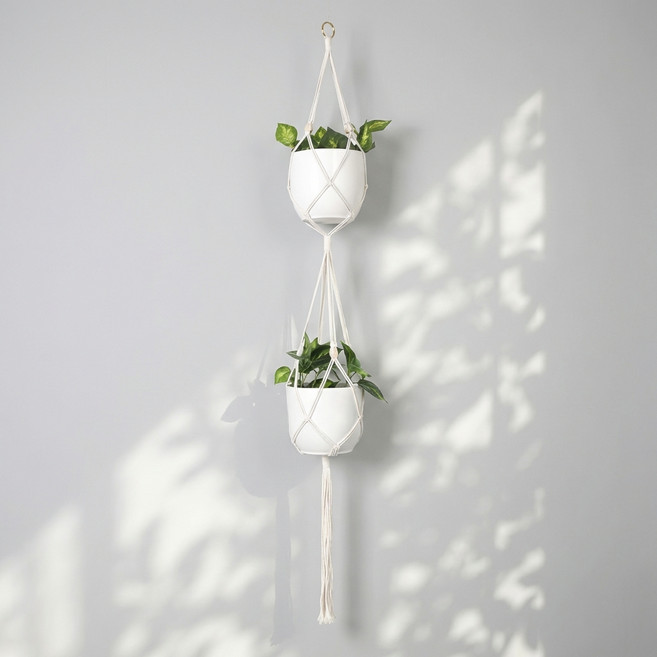 몰투데이 힐링정원 마크라메 인테리어 화분 걸이, C 11, 1개