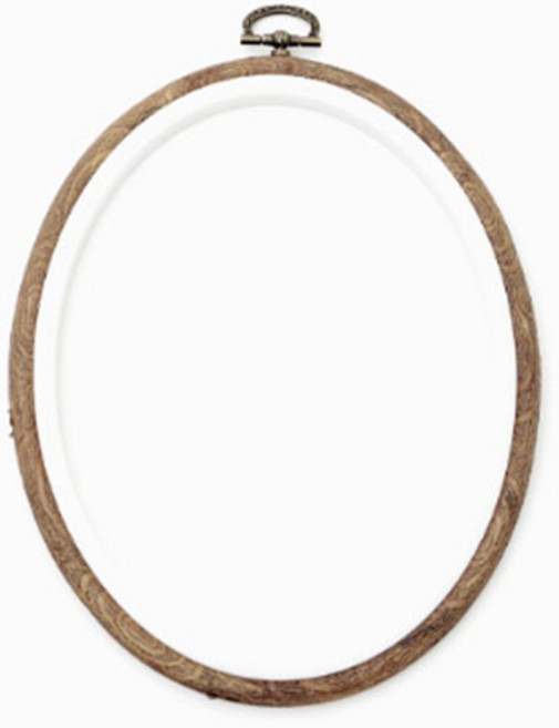 해피베어스 타원형 수틀 액자 12 x 16.5 cm, 우드, 1개