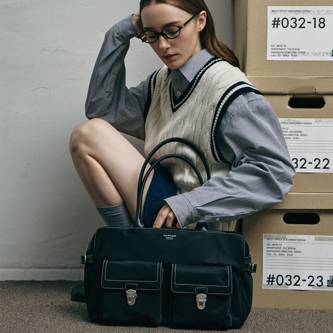 JILLSTUART Toffeenut 口袋尼龍肩揹包 L
