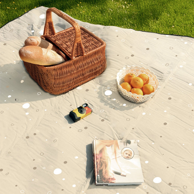 알뜨리 버블 육각 피크닉 매트, 초코브라운