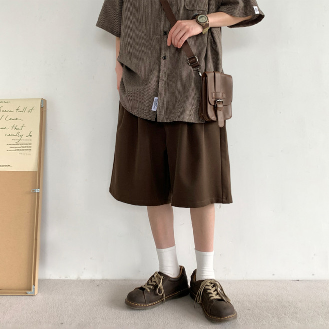 구디프 남성용 와이드핏 데일리 버뮤다 팬츠