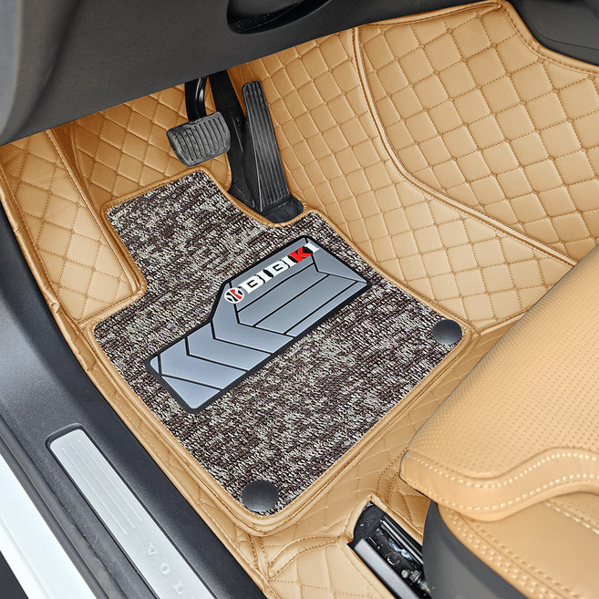 비비키 가죽입체 풀커버매트 1열 + 2열, 새들브라운, 볼보 XC60 2017~