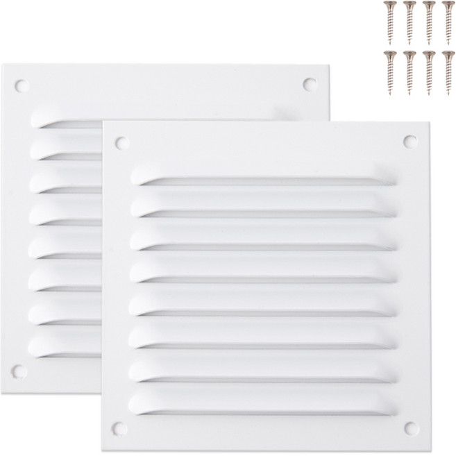 철물대장 백색 알루미늄 환기창 2p 세트, 1세트