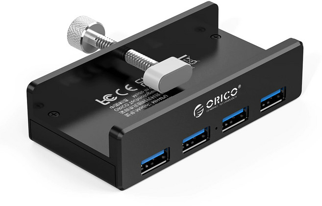 오리코 무전원 4포트 USB3.0 허브 DIY설치형, MH4PU, 블랙, 1개