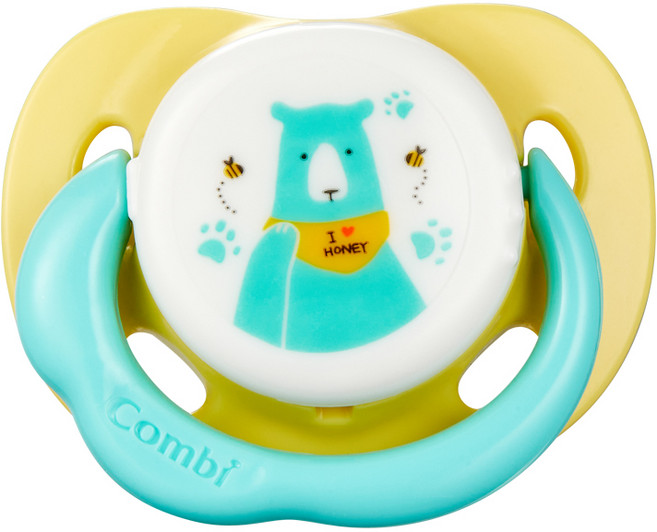 콤비 데이 공갈 실리콘 쪽쪽이, M(2, 3개월~10개월), 베어 블루, 1개