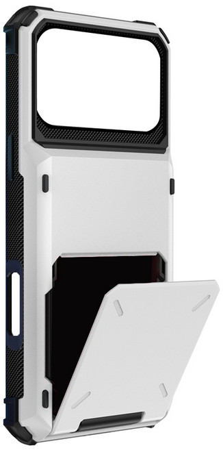 Bebehome 手機 翻蓋插卡 保護殼 for iPhone 17 Pro 翻蓋式卡片收納 TPU/PC 二合一 防摔 加高邊緣 白色