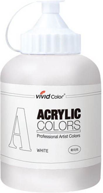 VIVId Color 壓克力顏料 白色, 550ml, 710g, 1色
