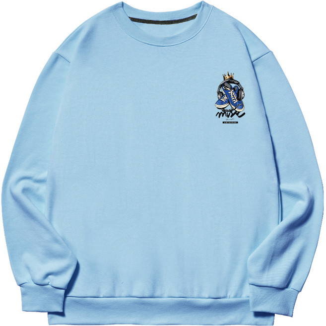 언탭트 남성용 빅사이즈 스니커즈 맨투맨 티셔츠