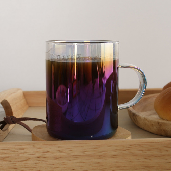 마카 MOR 홀로그램 오로라 내열 머그컵 300ml M05, 혼합색상, 1개