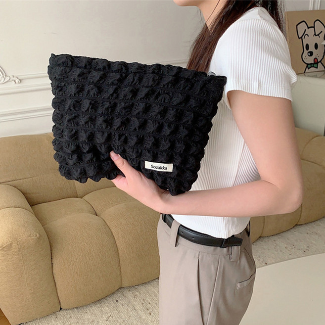 위더스욕실용품 라이트무드 퀼팅 빅사이즈 다용도 화장품 파우치