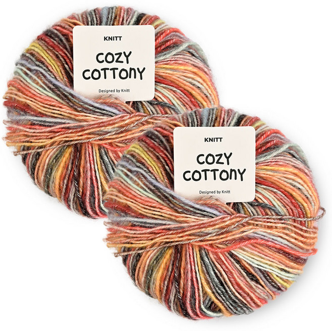 Knitt Cozy Cottony針織線 50g, 2個, 13 Dark Mix
