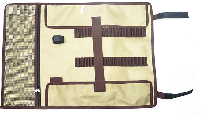 슈와츠코리아 롤 팩 파우치 단조팩 가방, 카키 + 베이지, 1개