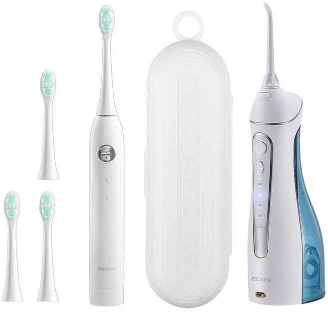 제스파 플로우 워터샷 무선 구강세정기 + 타이니 무선 음파 전동칫솔 + 리필모 세트, ZP2650(구강세정기), ZPL1019(전동칫솔), ZPL1016N(리필모)