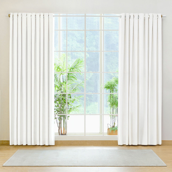 더자리 아일렛형 암막커튼 + 커튼끈 세트