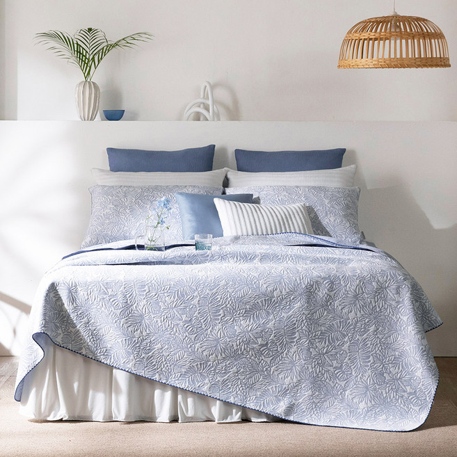 지나송 리프 냉감이불 + 논슬립 냉감패드 + 냉감 베개커버 + 세탁망 세트