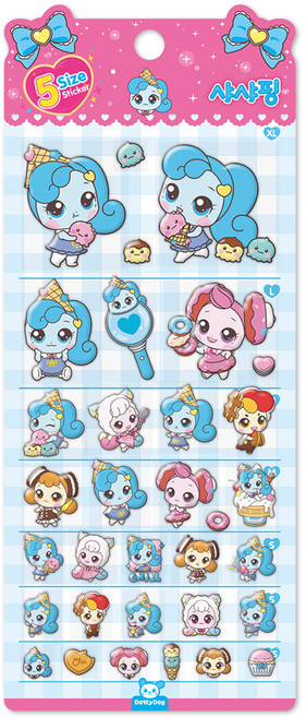 캐치티니핑 5 사이즈 스티커 샤샤핑, 도티도그