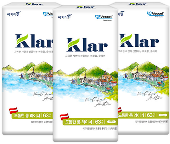 예지미인 클레어 도톰한 비오셀 팬티라이너, 63개입, 3개, 롱