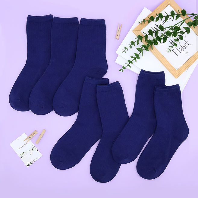 비단길 아동용 J로지 골지중목 양말 7켤레 세트