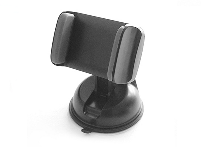 요거 흡착식 360도 회전 차량용 핸드폰 거치대, 1개, 블랙