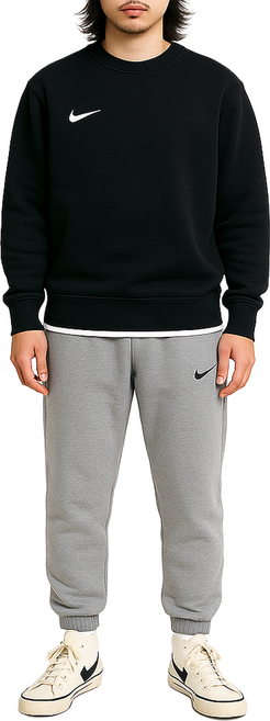 NIKE 耐吉 男款 NSW Swoosh 運動衫 + 束口褲運動套裝