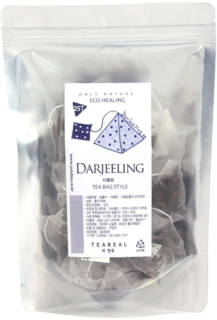 티리얼 삼각티백 다즐링 홍차, 1.5g, 1개, 25개입