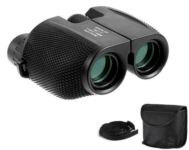 뷰콘 고배율 10배율 쌍안경 망원경 블랙, 25mm