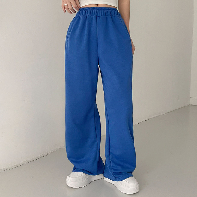 플랜데이 여성용 스무 사계절 와이드 트레이닝 팬츠 롱