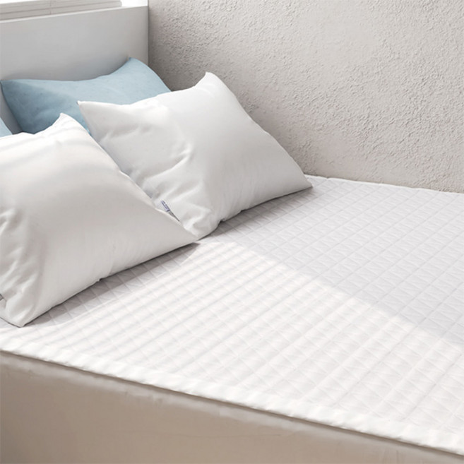 아망떼 아이스터치 풍기인견 침대패드, 화이트