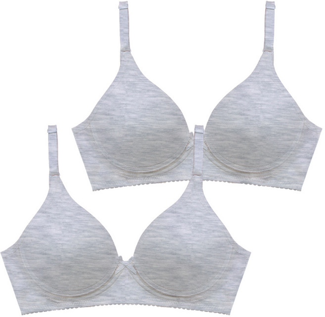 씨엘스토리 주니어 3단계 면스판 노와이어 브라 2종 세트