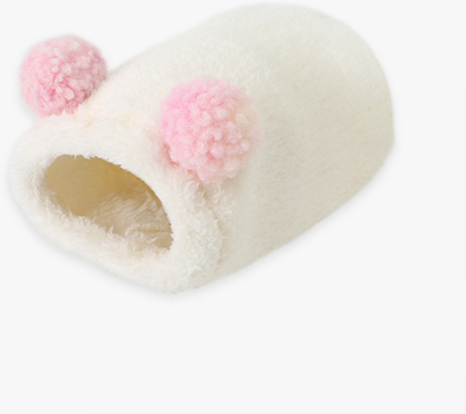 이츠독 반려동물 폼폼 베어 넥워머, 아이보리(넥워머) + 랜덤발송(폼폼), 1개