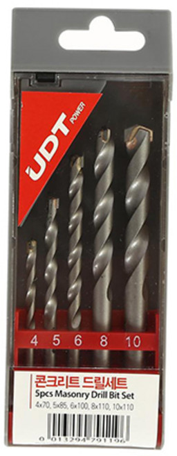 유디티 콘크리트 드릴 5종 세트, 1세트