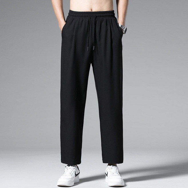 엘쏘 옴므 시원한 원단 9부 캐주얼 데일리 밴딩 팬츠 2p