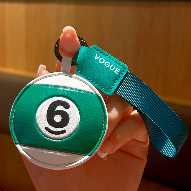 가죽 자동차 키 체인 커플 당구공 키링, 6, 1개