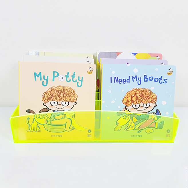 아크리코 루크책장 책꽂이 스탠드, 형광그린, 1단