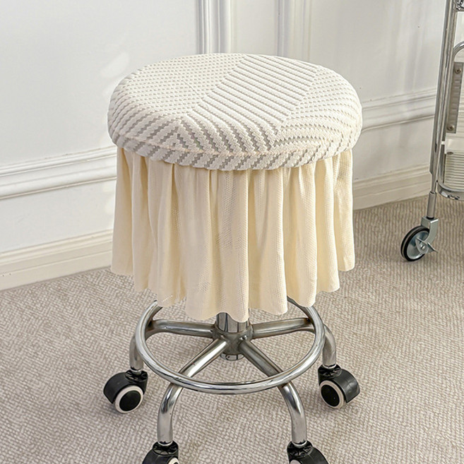 알럽홈 심플 스커트형 원형 스툴 커버 L261-0113FR, TYPE 1, 2개