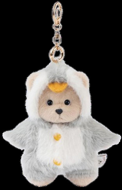 Teddy TaleS 企鵝裝扮 Lina熊 鑰匙圈, 15cm, 奶茶, 1個