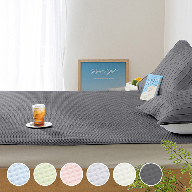 더자리 쿨쿨자요 아이스브릭 냉감 누빔패드 고정밴드형, 아이스차콜