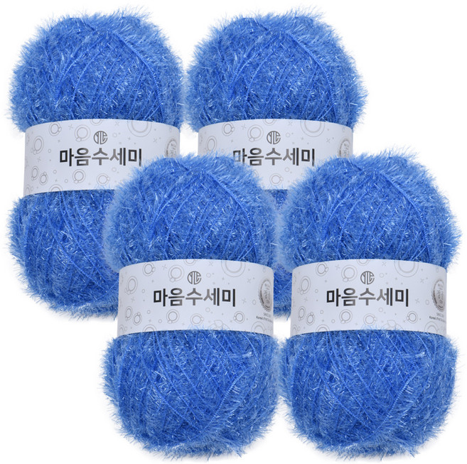 연일섬유 마음수세미 펄 뜨개실, 34 소라, 4개