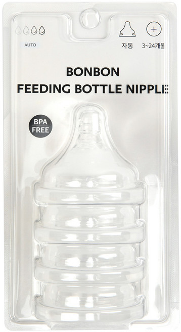 데일리라이크 봉봉 젖꼭지, 자동단계 (3~24개월), 4개