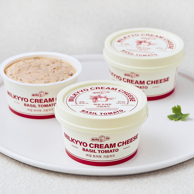 밀키요 크림치즈 바질토마토, 100g, 3개, 1개입
