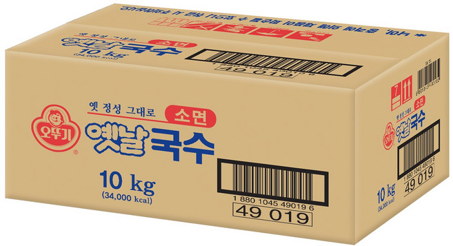 오뚜기옛날 국수 소면, 10kg, 1개