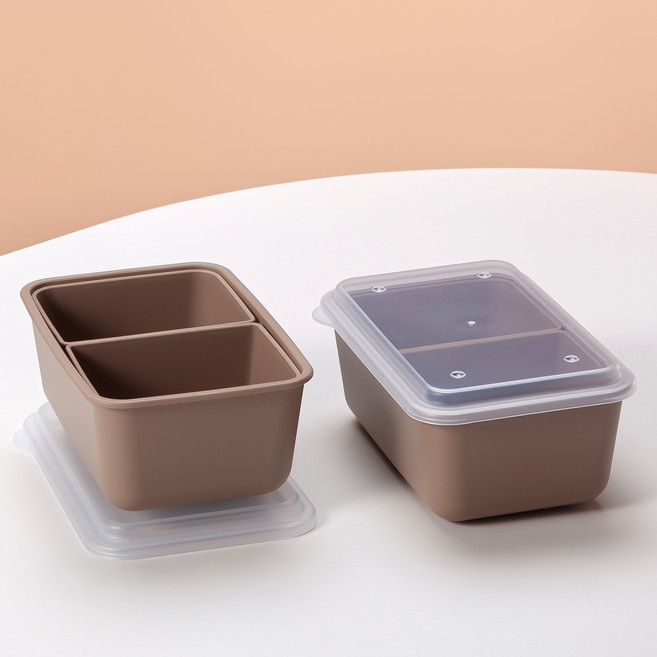 아띠홈 밀프렙 1단 나눔 도시락, 초코, 2개