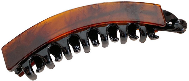 수스다 바나나 클립 헤어핀 마블 패턴 집게핀