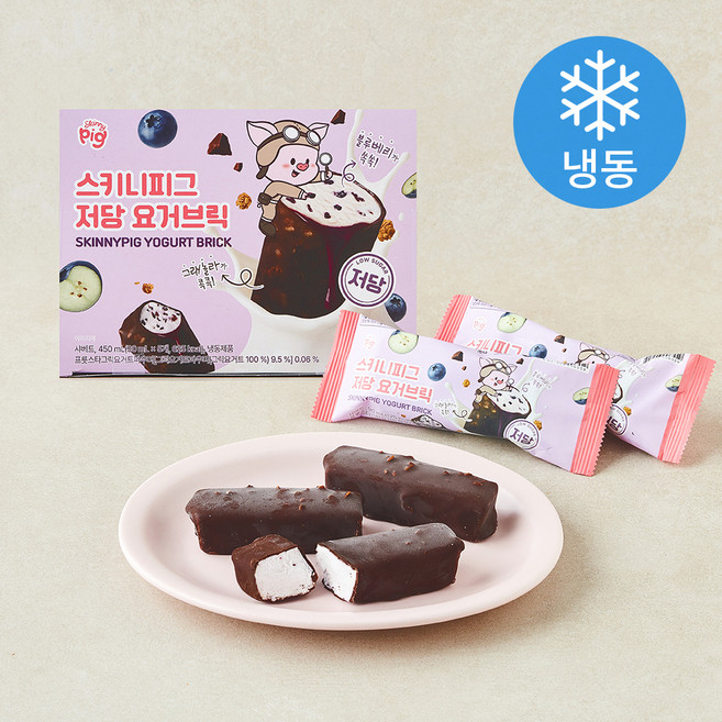 스키니피그 저당 요거브릭 아이스크림 (냉동), 1개, 5개입, 90ml
