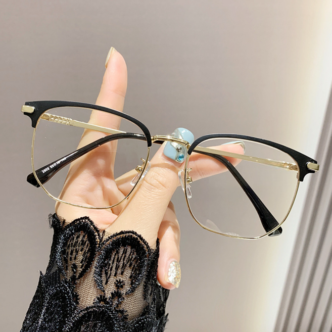 맵시 세련된 60대 50대 성인용 도수없는 자외선 차단 메탈 안경테